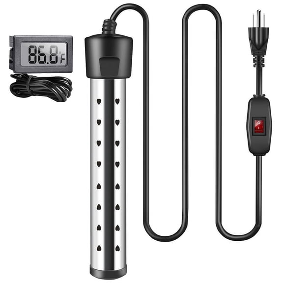 Quaqdae Immersion Water Heater,1500W Pool Heater with Switch Control,Bathtub Heater with Intelligent Temperature Control Us Plug