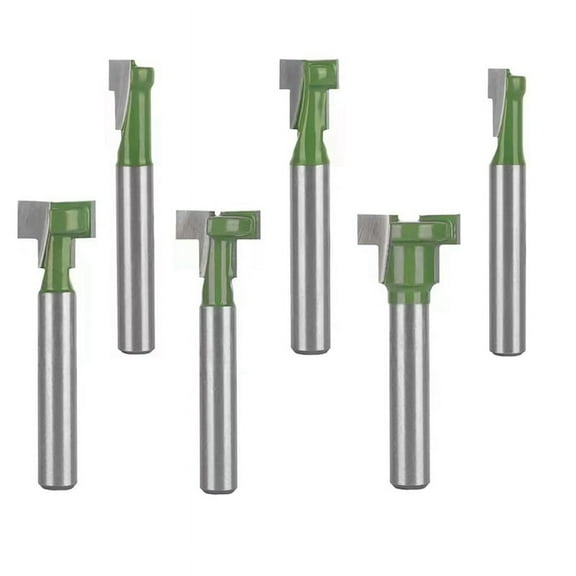Quaqdae Keyhole Router Bits Set, 1/4Inch Shank Router Bit Set,6 Pcs Router Bit Set 1/4&5/16&3/8&9/16&1/2&5/8 Inch Blade Diameter