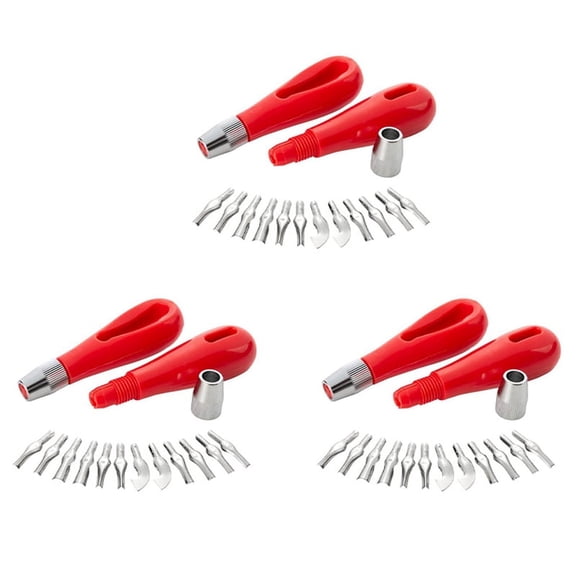 Quaqdae Linoleum Cutter Set, 6 Sets Craft Lino Cutters with 6 Assorted Blades for Lino Cutting and Crafting, Carvings, DIY Craft
