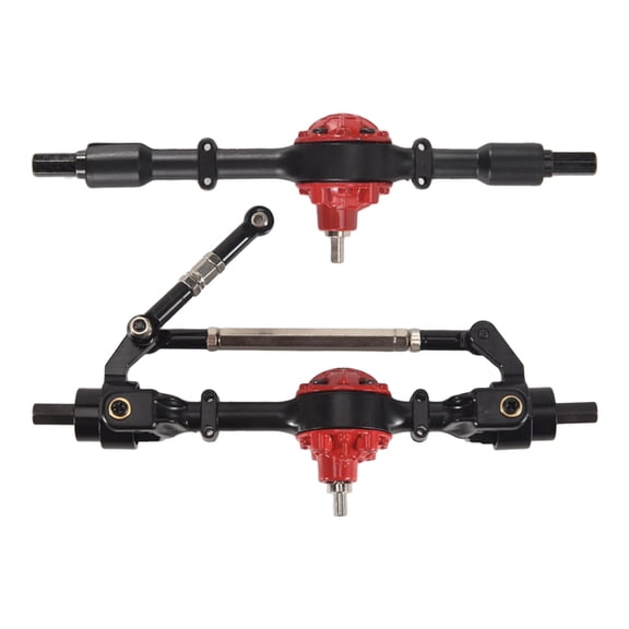 Quaqdae Metal Front and Rear Axle for C14 C24 C34 C44 B14 B24 1/16 RC Car Upgrades Parts Accessories,Black