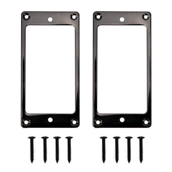 Metal Humbucker Pickup Ring Cover Frame Replacement Compatible with LP Guitar Mounting Electric Guitars (Black)