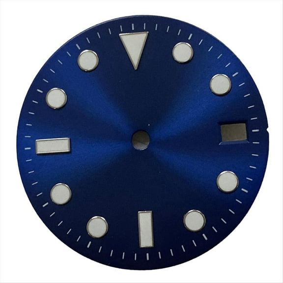 Quaqdae NH35 Watch Dial 29mm Sun Pattern Dial Green Luminousdial for Japan NH35 Movement Watch Accessories Blue