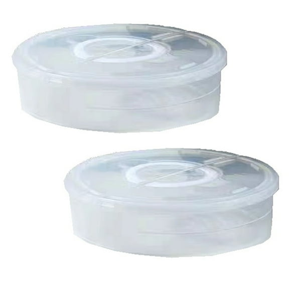 Quaqdae Plastic Pie Box with Lid Fresh-Keeping Handle Suitable for Transport