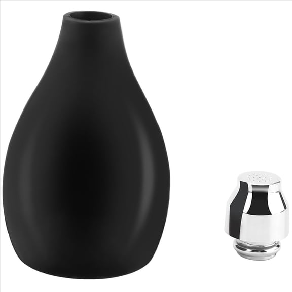 Quaqdae Powder Spray Bottle, Refillable Silicone Powder Dispenser Empty Powder Container for Barber, Durable Black Powder Sprayer for Loose Powder, Bath Powder