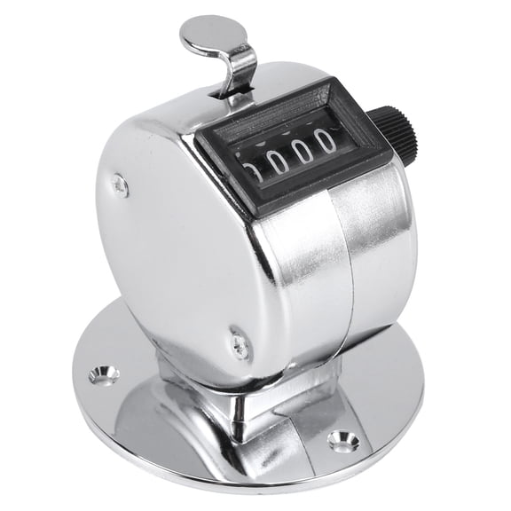 Quaqdae Round Base 4 Digit Manual Hand Tally Mechanical Palm Click Counter
