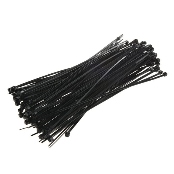 Quaqdae SODIAL(R) 8" Plastic Cable Zip Ties 100-Pack (Black)