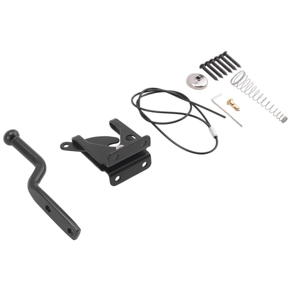 Quaqdae Self Locking Gate Latch for Wooden Fence Heavy Duty, Steel Spring Cable Pull String Gate Hardware Gate Lock for Garden