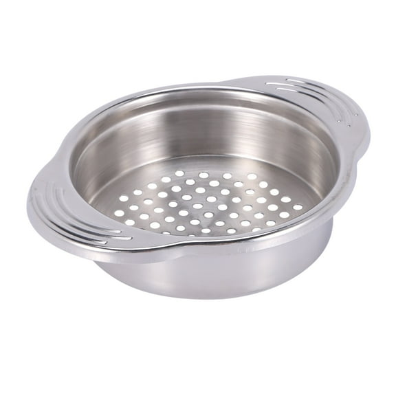 Quaqdae Stainless Steel Food Can Strainer Sieve Tuna Press Lid Oil Drainer Remover, Unique No-Mess Dishwasher Safe Design