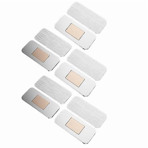 Quaqdae Stainless Steel Wardrobe Sliding Door Magnetic Catch Set for Closets - 10-Pack, Adhesive