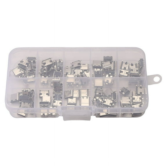 Quaqdae Usb Connector Socket 100Pcs/Lot 10Models Type-C Usb Charging Dock Connectors Mix 6Pin And 16Pin Use For Phone And Digital Product Repair Kits