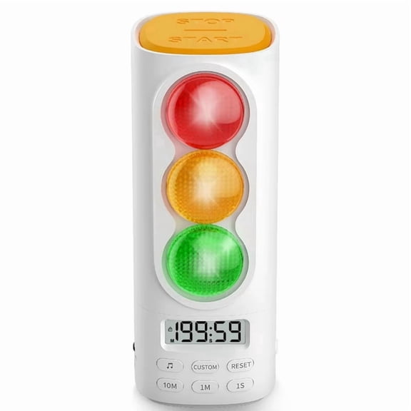 Quaqdae Visual Timer for Kids Traffic Light Audio Digital LCD Display Timer for Classroom Home Kitchen Countdown Visual Timer