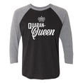thumbnail image 1 of Quaran-Queen Unisex 3/4 Sleeve Baseball Raglan Tee, 1 of 1