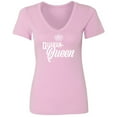 thumbnail image 1 of Quaran-Queen Womens V-Neck Tee, 1 of 1