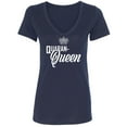 thumbnail image 1 of Quaran-Queen Womens V-Neck Tee, 1 of 1