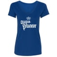 thumbnail image 1 of Quaran-Queen Womens V-Neck Tee, 1 of 1