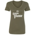thumbnail image 1 of Quaran-Queen Womens V-Neck Tee, 1 of 1