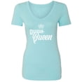 thumbnail image 1 of Quaran-Queen Womens V-Neck Tee, 1 of 1