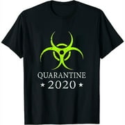 Quarantine 2020 Bio-Hazard Distressed Community Awareness T Shirt Black