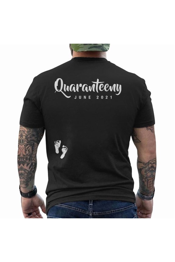 Quarantine Pregnancy Announcement June 2021 Back T-Shirt