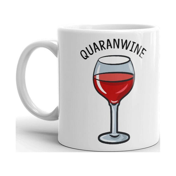 Quaranwine Red Wine Glass Quarantine Novelty Coffee Tea Ceramic Cup Office Work Mug 15 Oz