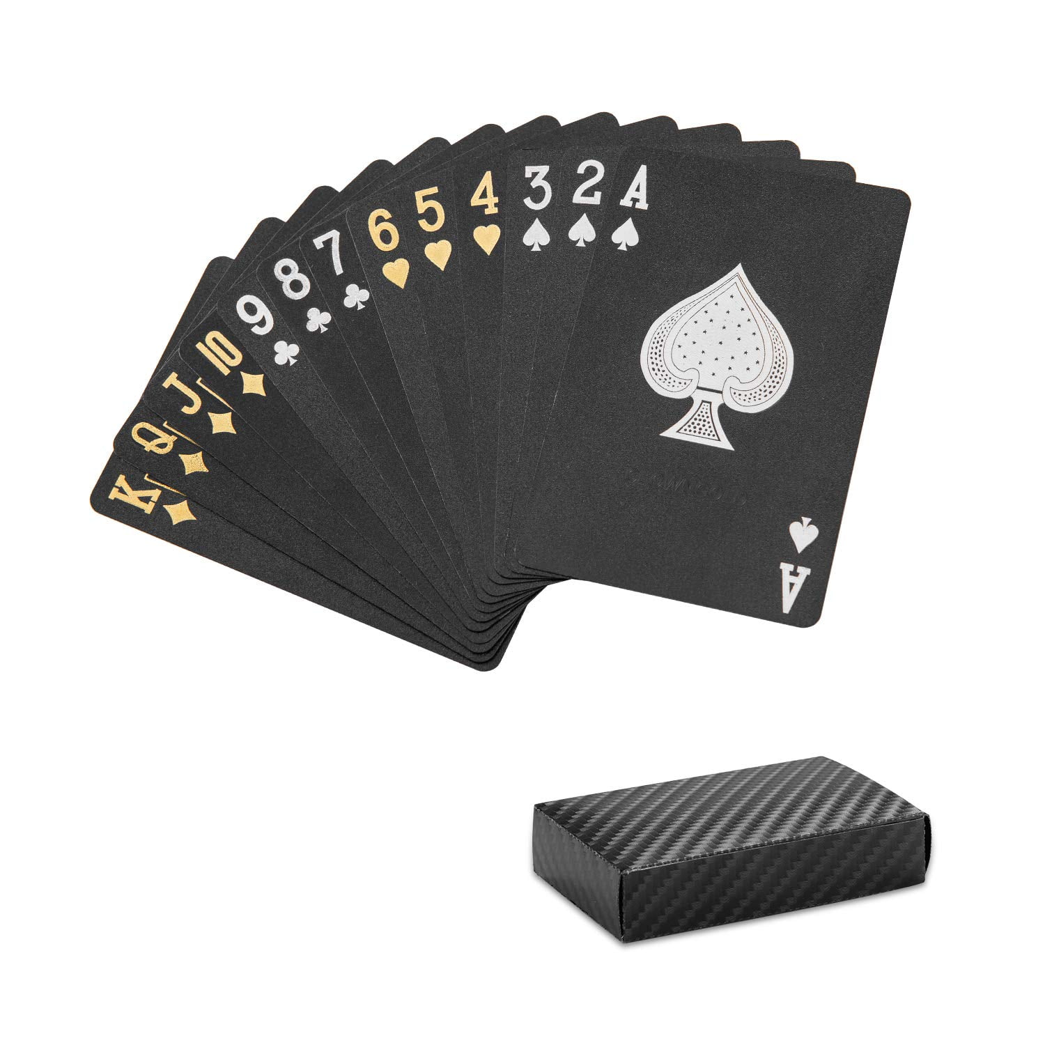 black holographic playing cards Lordz Twin Dragons Foil And Platinum With Black Foil Set By De'vo Waterproof Holographic Poker Cards -