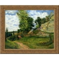 thumbnail image 1 of Quarries at Pontoise 24x20 Gold Ornate Wood Framed Canvas Art by Paul Gauguin, 1 of 2