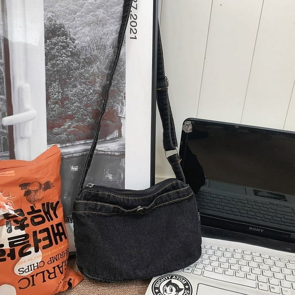 Quarryus Denim Crossbody Bags for Women Mini Tote Bag for Women Cell Phone Purse Denim Purse Jean Shoulder Bag