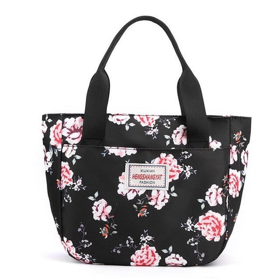 Quarryus Women’s Light Nylon Top - handle Bag: Floral Pattern Tote for Daily & Beach Use