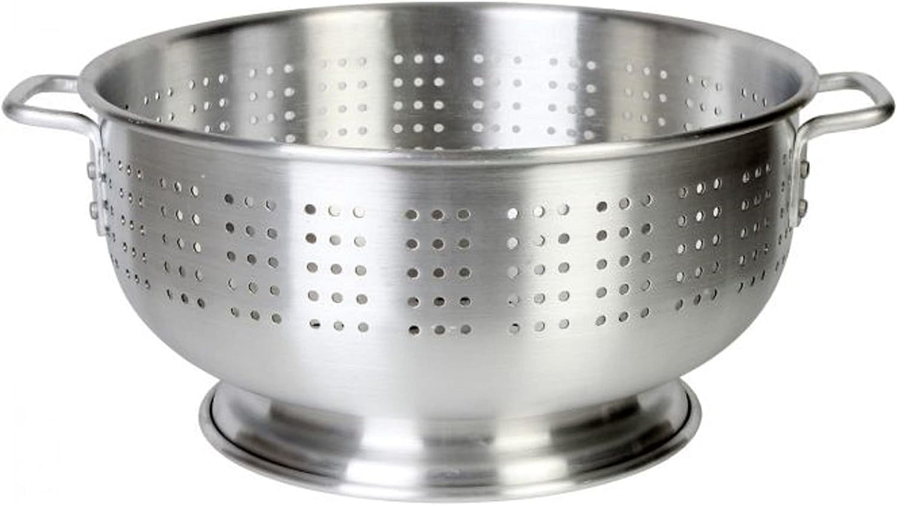 Quart Heavy Duty Colander With Handles And Stable Base Aluminum Pasta