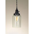 thumbnail image 1 of Quart Open Bottom Mason Jar Pendant Lamp - Rustic Brown, 1 of 5
