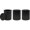 Quart Size Black AllPlastic (Polypropylene) Paint Cans with Lids