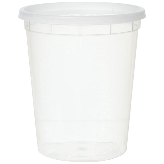 32 oz Clear Plastic Soup Containers with Lids 12 Pack, Quart Size Meal Prep Storage for Restaurant Home Deli Freezer Microwave Dishwasher Safe