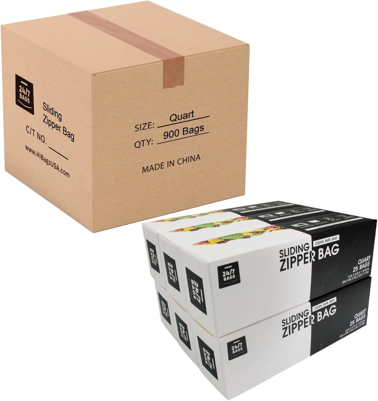 50 Pack Small Slider Storage Bags With Expandable Bottom - BPA-Free, Clear, Easy Slide Zipper For Snacks, Organizing | 6.5" X 5.875" Size