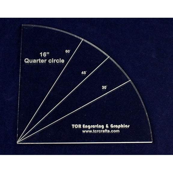 Quarter Circle 16"- 1/4" Clear Acrylic