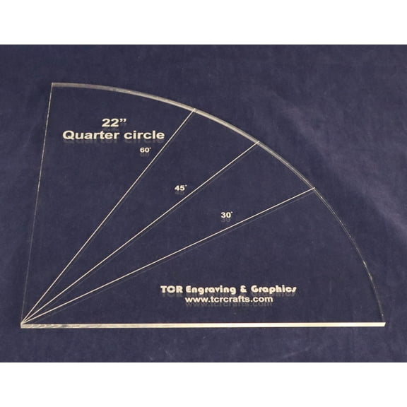 Quarter Circle 22 Inch- 1/4 Inch Clear Acrylic