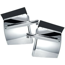 Quarter Fenders Set for Semi Truck 24" x 24", 430 Stainless Steel, Triangle Bracket and Mounting Hardware Included, Right Left, Fit for Semi Truck