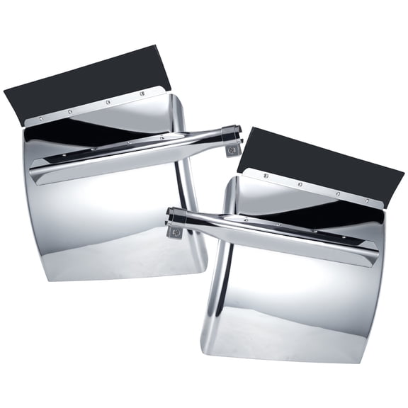 Quarter Fenders Set for Semi Truck 24" x 29", 430 Stainless Steel, Triangle Bracket and Mounting Hardware Included, Right Left, Fit for Semi Truck