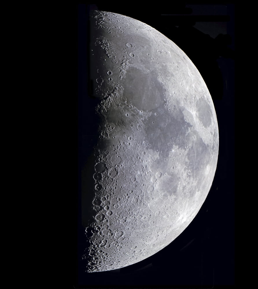 Quarter Moon Canvas Art - Alan DyerStocktrek Images (27 x 30)