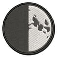 thumbnail image 1 of Quarter Moon Phase Applique Multi-Color Embroidered Iron-On Patch - 3.5 Inch Large, 1 of 5
