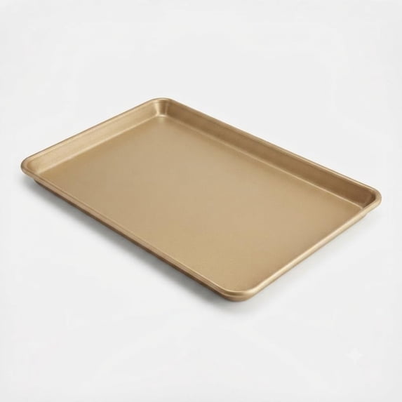 Quarter Size Non-Stick Aluminum Sheet Pan, 19-Gauge Gold Wire Rim, 9.5 ...