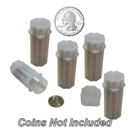 Quarter Square Coin Tubes by Guardhouse, 24.5mm, 5 pack