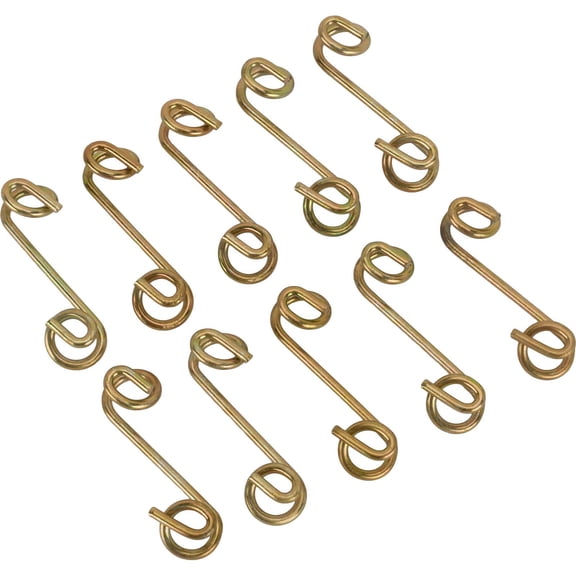 Speedway Motors Quarter-Turn Stepped Fastener Springs, 1-3/8 Inch Eye-to-Eye Steel Springs with Zinc Finish, Universal Chassis Hardware for Body Panels, Set of 10