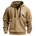 thumbnail image 1 of Quarter Zip Hoodies Men Quicking Dry Sweatshirt Jackets Lightweight Long Sleeve Zipped Hoody Tops Sweater Men's Sports Hooded Coat with Pocket Comfortable Pullover, 1 of 3