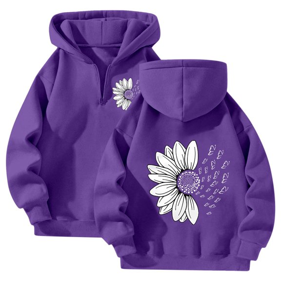 Quarter Zip Hoodies for Women Fall Winter Fashion 2025 Trendy Pullover Hooded Sweatshirts with Pocket Long Sleeve Cute Hoodie Clothes (Dark Purple, XXL)