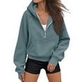 thumbnail image 1 of Quarter Zip Hoodies for Women, Travel Hoodie, Soft Hoodie, Camping Outfits, Y2k Casual, Oversized Hoodie, Long Sleeve Shirts, Winter Clothes, Lightweight Hoodie, 1 of 4