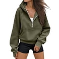 thumbnail image 1 of Quarter Zip Hoodies for Women, Y2k Casual Travel Hoodie, Soft Hoodie, Camping Outfits, Fashion Clothing, Long Sleeve Shirts, Lightweight Hoodie, Oversized Hoodie, 1 of 4