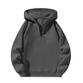 thumbnail image 1 of Quarter Zip Kids, Comdrip Half Zipper Collar Sweatshirt Hoodies Long Sleeve Cute Quarter Zip Hoodies Cute Clothes for Girls 10-12 Dark Gray 130, 1 of 9