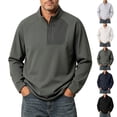 thumbnail image 1 of Quarter Zip Pullover Men 1/4 Zip Softshell Golf Jacket Fleece Lined Wind Resistant Loose Sweatshirt Zipper Pockets Spring Fall Big & Tall Size M-4XL Army Green, 1 of 6
