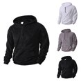 thumbnail image 1 of Quarter Zip Pullover Men 2026 Fall Winter Long Sleeve Plain Coral Hooded Sweatshirt with Pockets Mens Hoodie, 1 of 4