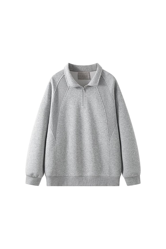 Quarter Zip Pullover Men Long Sleeve Raglan Shirts Mock Neck Sweatshirt Casual Slim Fit Tops Fall Comfy Clothes for Outdoor Wear